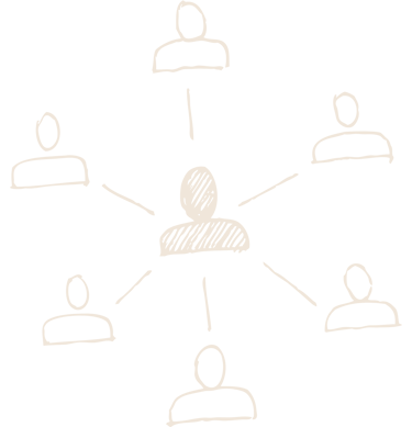 Icone représentant le lien que l'on crée entre une famille, des amis, des rencontres