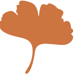 an orange ginko leaf
