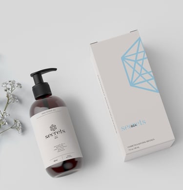 secrets cosmetics Ibiza branding