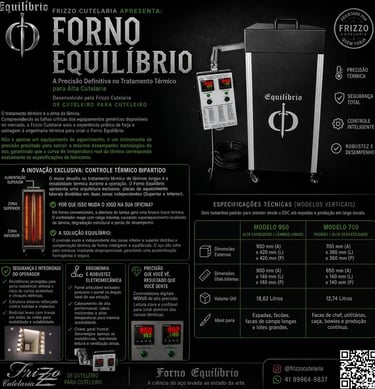 forno para cutelaria Equilibrio informações tecnicas