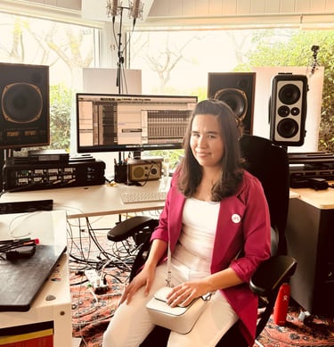 Michelle Guadalupe Felix Garcia sitting in a chair at a desk