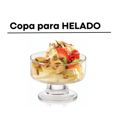 Copa de helado en alquiler