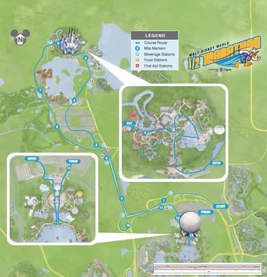 2015 runDisney Walt Disney World Half Marathon Course Map