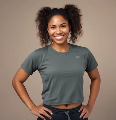 Close-up of a woman doing a glute bridge exercise on a yoga mat indoors.