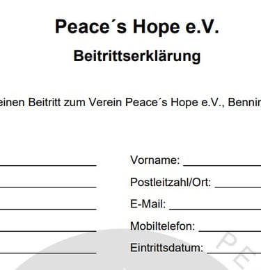 Beitrittserklärung PH