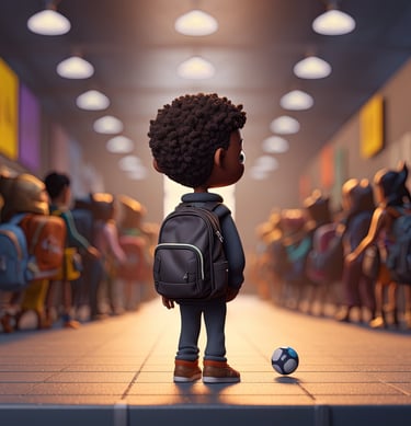 Enfant seul evoquant en classe un trouble des interactions sociales 