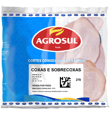 coxa e sobrecoxa congelada