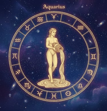a zodiac sign with a woman holding a snake