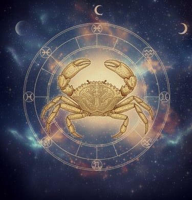 a crab crab crab with a clock on it