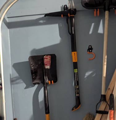 Garage wall tool organization system Dayton OH
