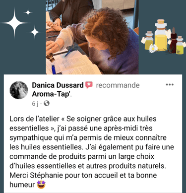 Avis atelier aromathérapie huiles essentielles