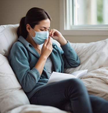 blue and white striped round textile