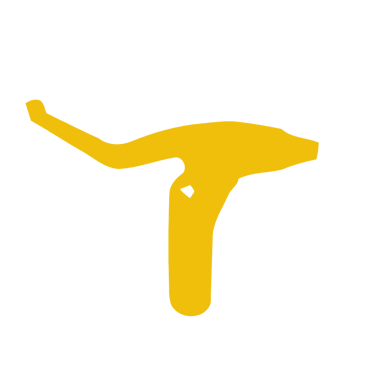 le frein d'un vélo jaune