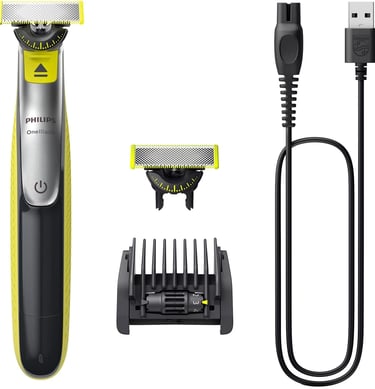 Philips OneBlade 360 - Maquinilla de Afeitar Híbrida, Barbero Eléctrico y Afeitadora