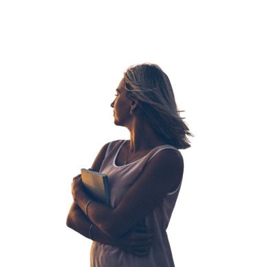 Con luz propia - Mujer calmada