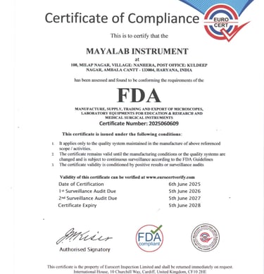 MAYALAB-FDA CERTIFICATE