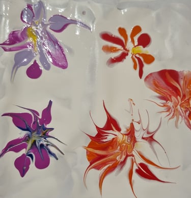 acrylic pouring balloon dip flowers