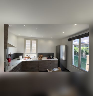 Rénovation, Peinture, Toile de verre, Enduit, Vernis
