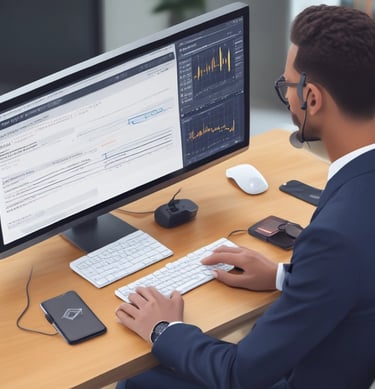 Close-up of hands typing login credentials on a laptop for secure access.