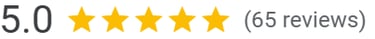 65 5 star google reviews