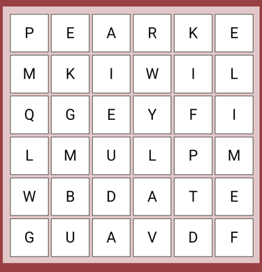 Fruit word Search 