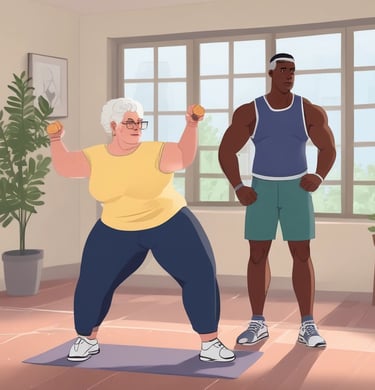 A group of individuals participating in a wellness activity.