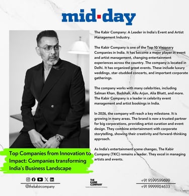 The Kabir Company featured in MIDDAY 