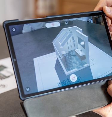 Tablet mit 3D Planung