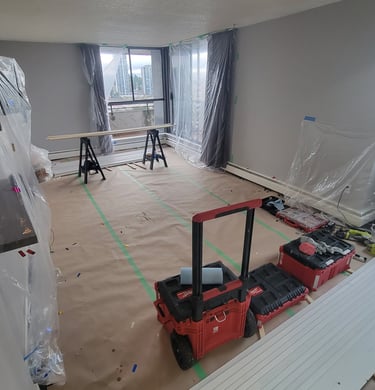 living room before change to private room