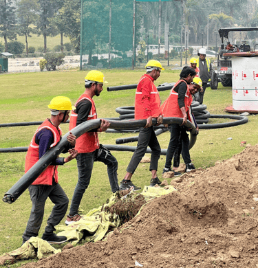 Gavi Infra EPC site layout showing HT cabling
