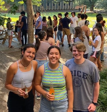 Lovetteers enjoying refreshments at Fun Friday