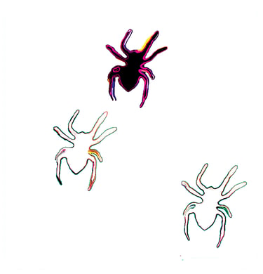 Pop art spiders 