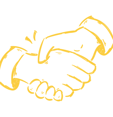 Icone de deux mains qui se serrent pour mettre en avant notre valeur qui est le respect des coutumes