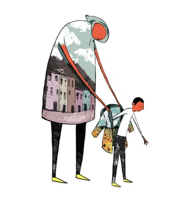 a book with a picture of a boy and a book