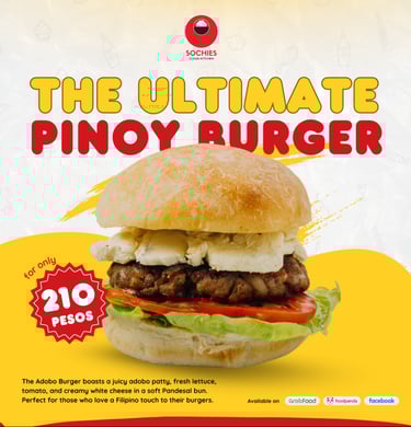 Design poster for burgers