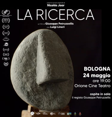 Locandina della proiezione a Bologna al Cine Teatro Orione il 24 maggio alle 19