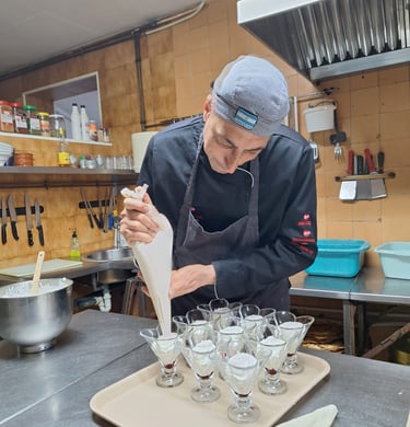 Mousse de Formatge amb Arandanos