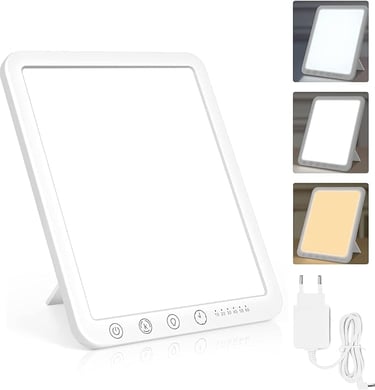 a white light that is on a table