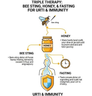 🐝🍯 Triple Therapy for URTI Forever : Bee Stings, Honey, and Fasting? 🌙