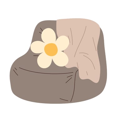 Cozy couch graphic