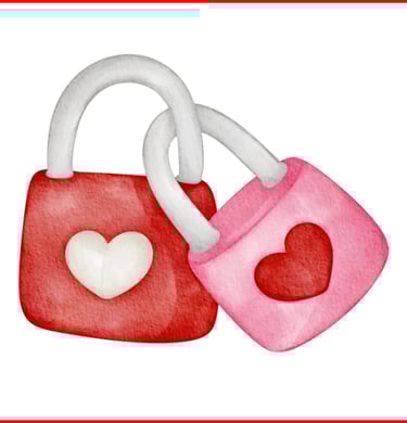 a pair of two hearts in a lock lockable padlock