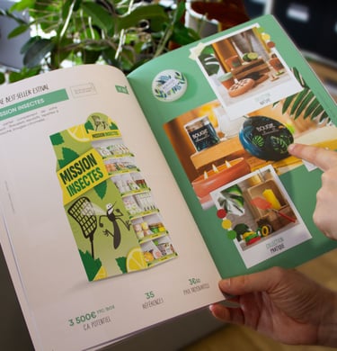 Mise en page page catalogue professionnel produits