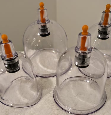 glass cups used in massage cupping add-on