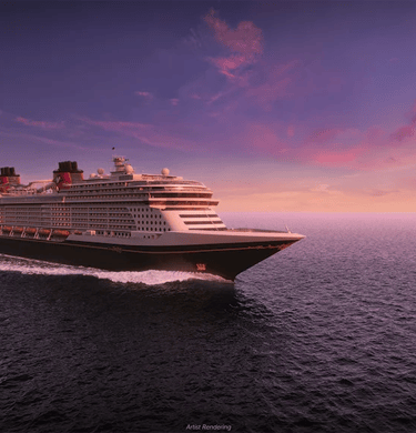 disney treasure barco temático de disney cruise line navegando en el océano