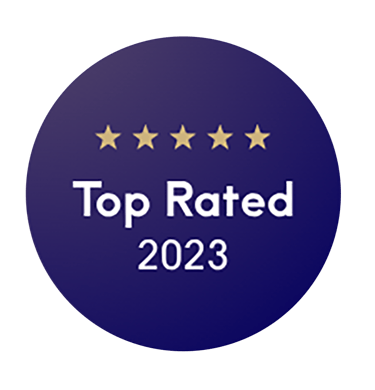 a badge with the words top rated in the top rated ratings