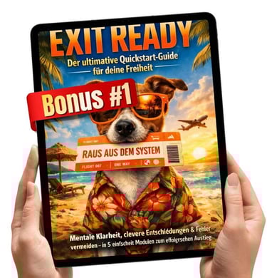 dexit.online auswandern mit system kurse mockups