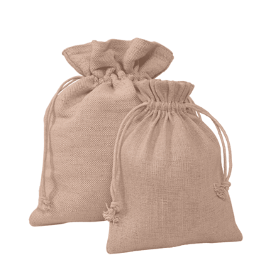 Eco-friendly jute drawstring gift bag for packaging