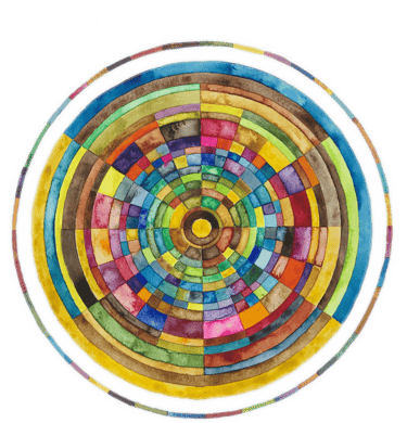 Mandala à l'aquarelle réalisé par Karin Monami