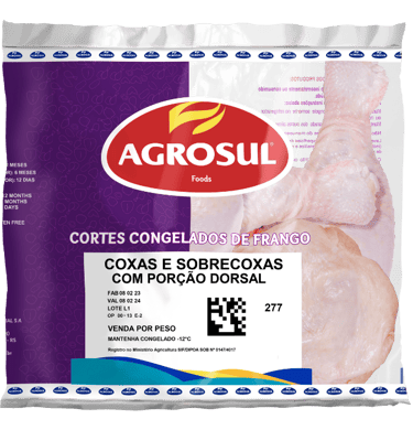 coxa e sobrecoxa com dorso congelada