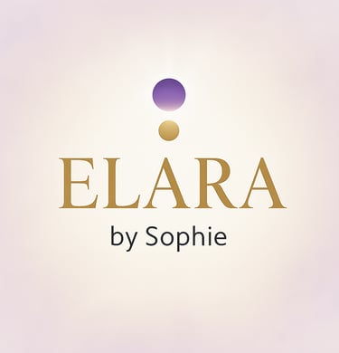 a woman in a white shirt and a purple and gold logo